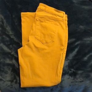 Mustard yellow old navy rockstar jeans